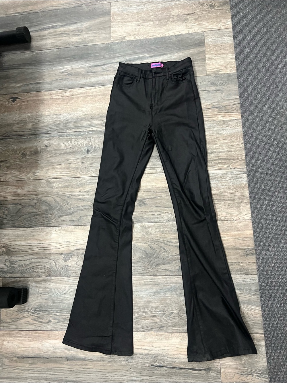 Edikted leather flare pants